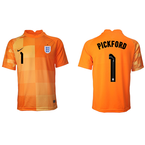England Jordan Pickford #1 Målvakt Replika Borta matchkläder VM 2022 Korta ärmar